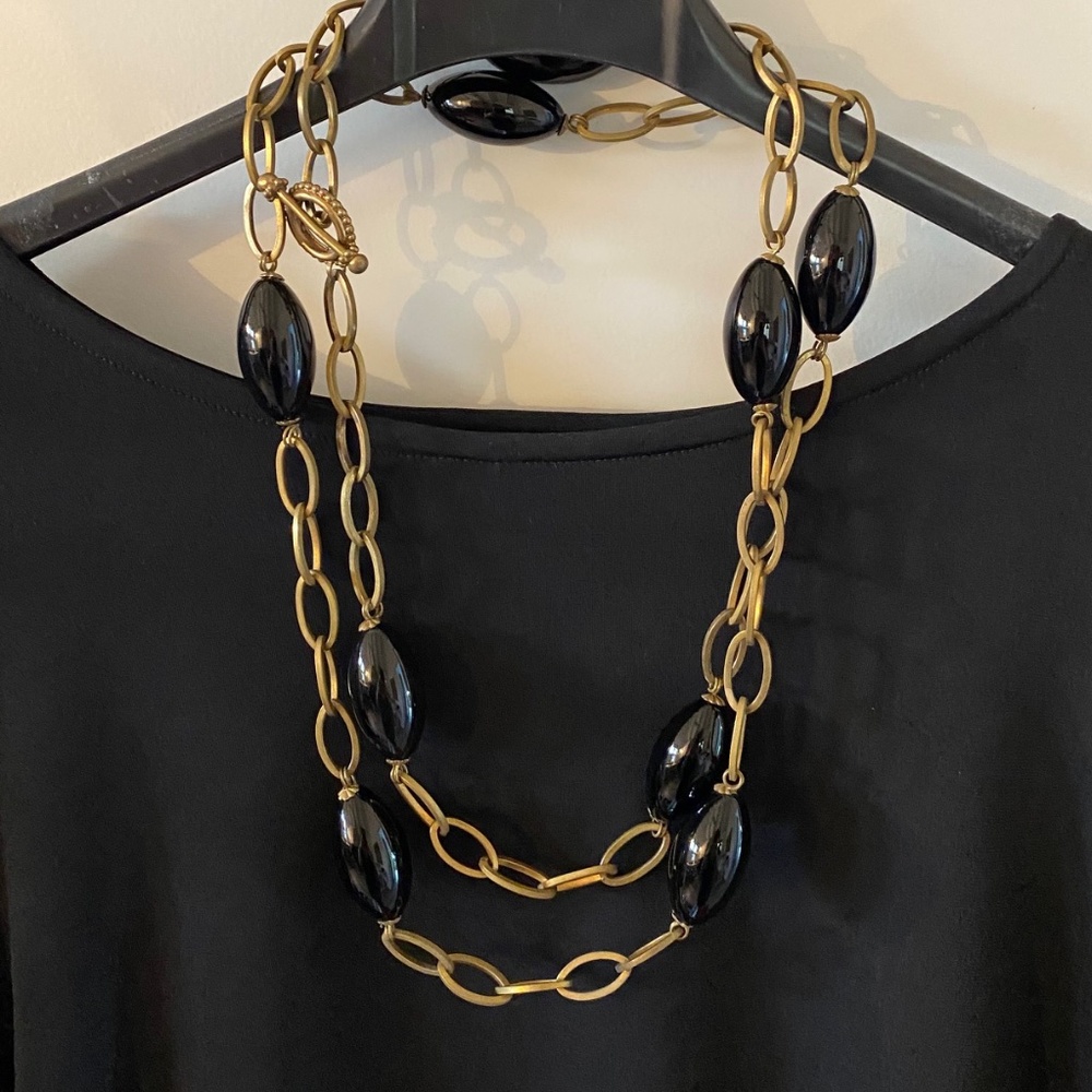 SFA Bead and Brass Necklace